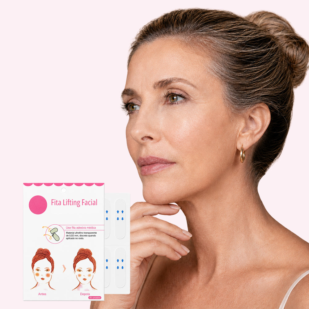 Fita Lifting Facial Adesiva — Efeito V-Face Imediato