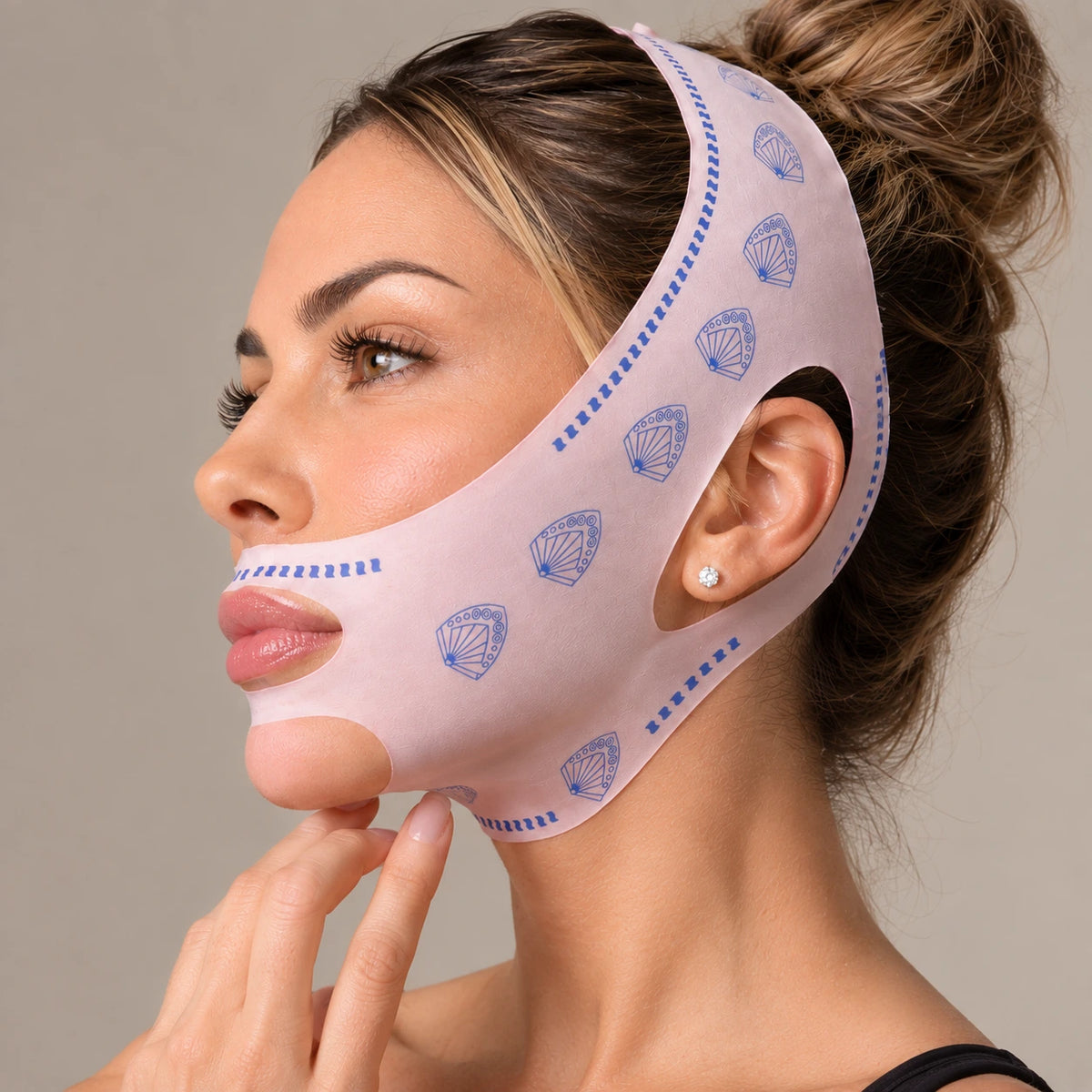 V-Lift - Máscara de Contorno Facial - Suaviza Rugas, Papada e Modela o Rosto