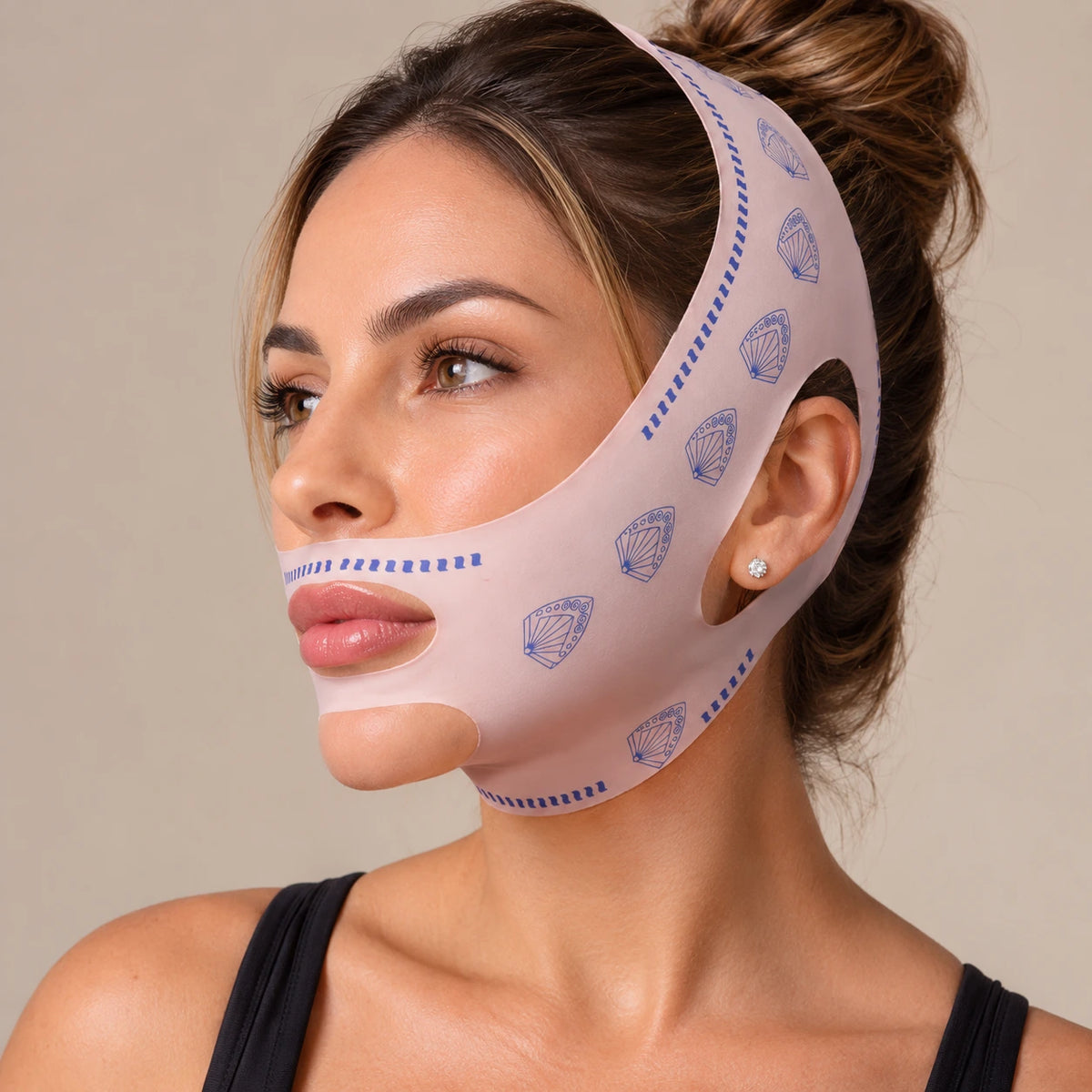 V-Lift - Máscara de Contorno Facial - Suaviza Rugas, Papada e Modela o Rosto