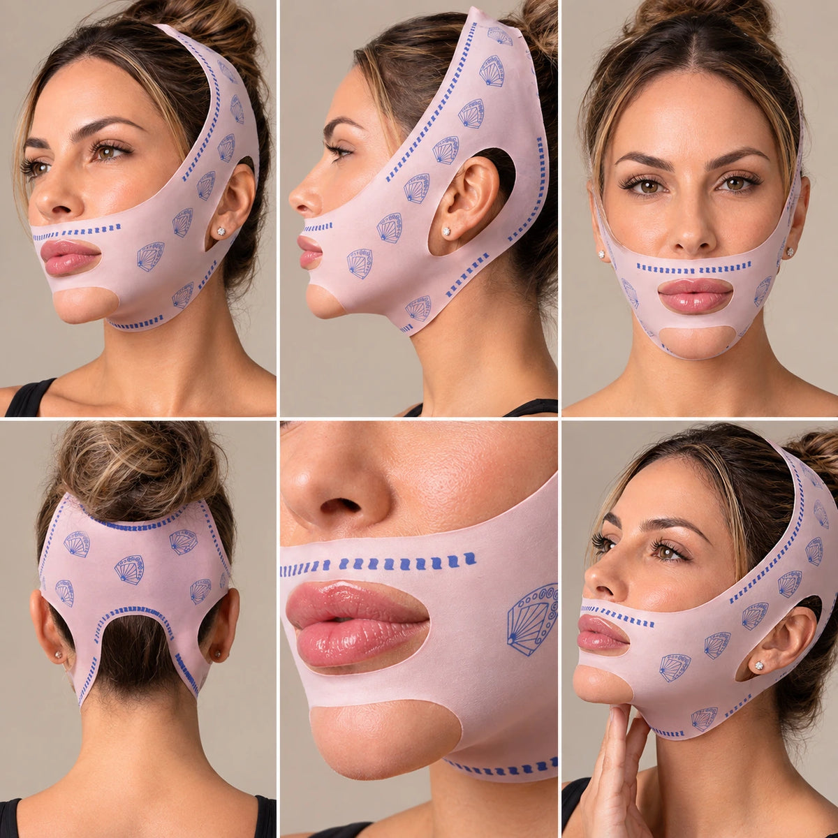 V-Lift - Máscara de Contorno Facial - Suaviza Rugas, Papada e Modela o Rosto