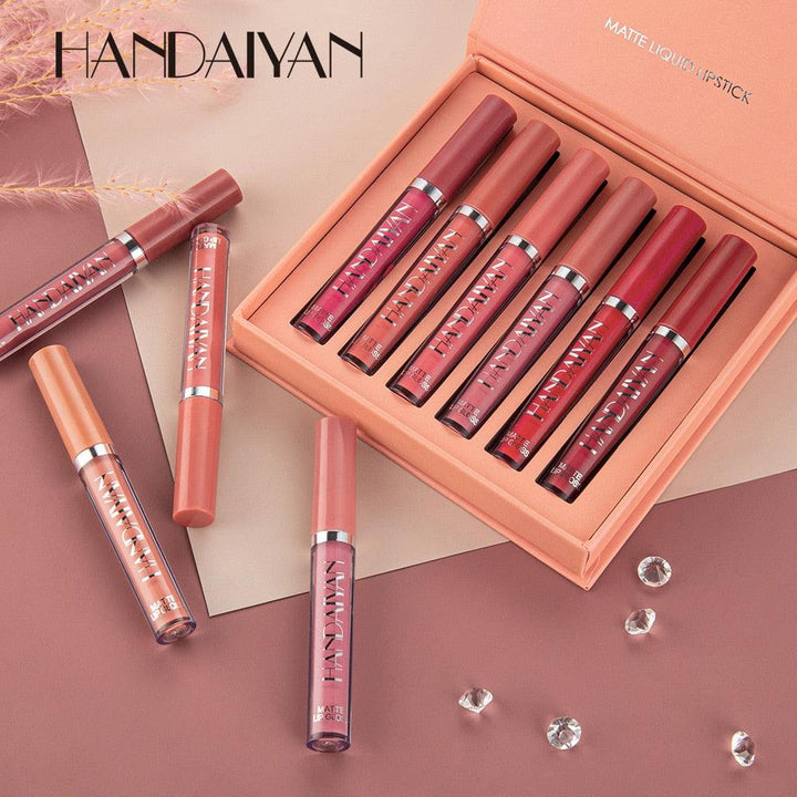 Batom Lip Glow Handaiyan - A prova d'agua com 16h de duração (Compre 3, Leve 6) - storemundobeauty