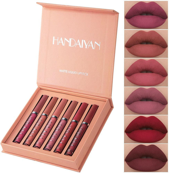 Batom Lip Glow Handaiyan - A prova d'agua com 16h de duração (Compre 3, Leve 6) - storemundobeauty