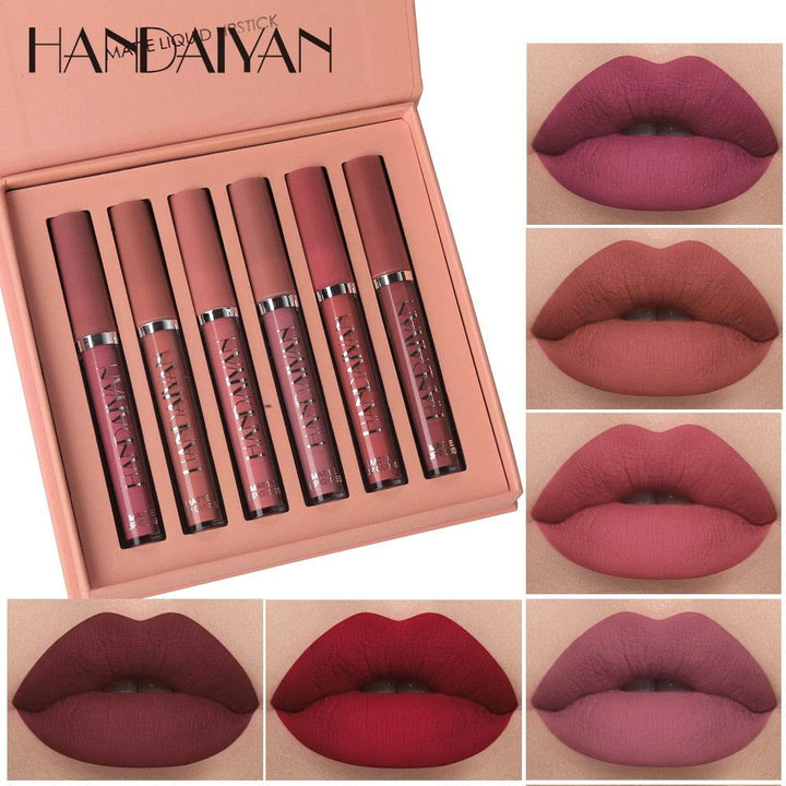 Batom Lip Glow Handaiyan - A prova d'agua com 16h de duração (Compre 3, Leve 6) - storemundobeauty