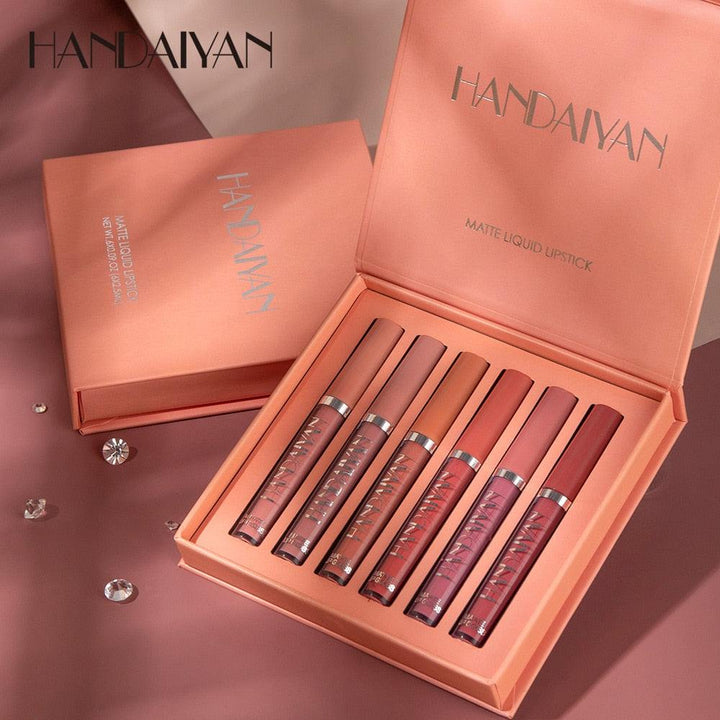 Batom Lip Glow Handaiyan - A prova d'agua com 16h de duração (Compre 3, Leve 6) - storemundobeauty