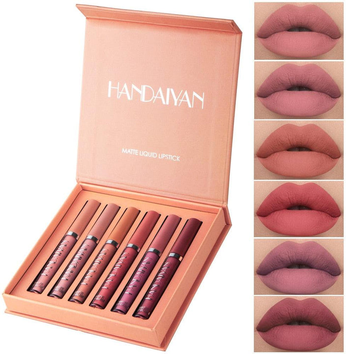 Batom Lip Glow Handaiyan - A prova d'agua com 16h de duração (Compre 3, Leve 6) - storemundobeauty